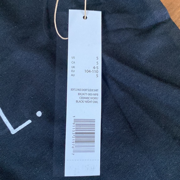 Rae Dunn set of 2 boys tees size 5 NWT! Cool Dude and grey printed tees - Picture 8 of 9